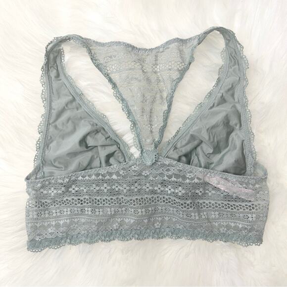 VICTORIAS SECRET Sage Green Lace Bralette Womens Small Feminine Dainty Cottage - Picture 2 of 4